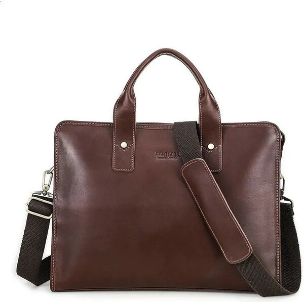 Contacts pánska kožená taška cez rameno Vaneng Coffee 65229616