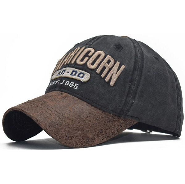 EDIKO Čiapka so šiltom Bavlnená Šiltovka Capricorn Čierna 65229636