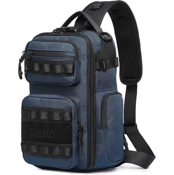 Ozuko batoh cez hruď so zámkom Nešer Modrý 12L 65229693