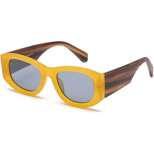 GISELLE Wood edition Dámske oválne slnečné okuliare Žlté 65229843