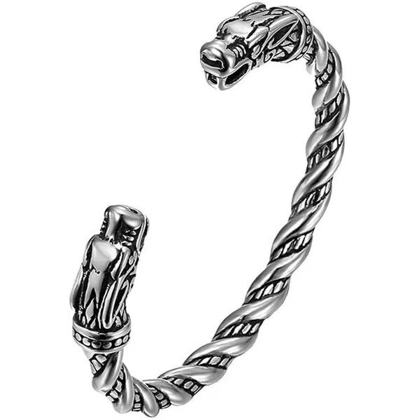 Impress Jewelry Náramok z chirurgickej ocele v štýle Viking - Šakal 65229875