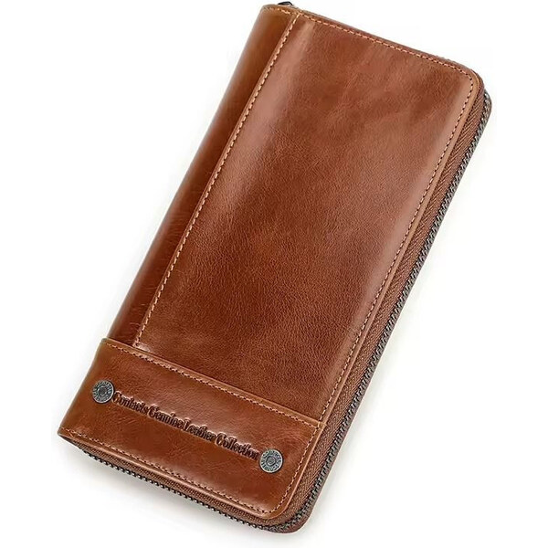Contacts pánska kožená peňaženka Servilio Svetlé Hnedá 65229905