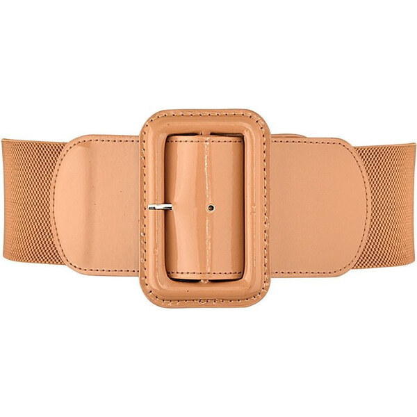 Lifestyle Dámsky strečový široký lesklý opasok Casila Camel 65229913