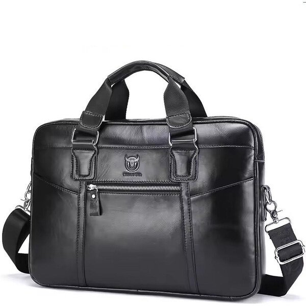 Bullcaptain pánska kožená taška Pasteur Čierna 11L 65229924