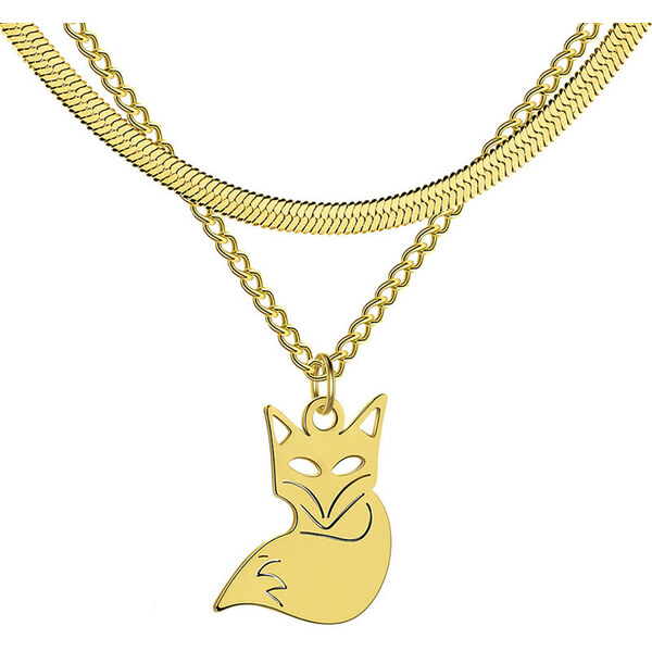 Impress Jewelry Dámsky náhrdelník z chirurgickej ocele Líška Fox- 65229981