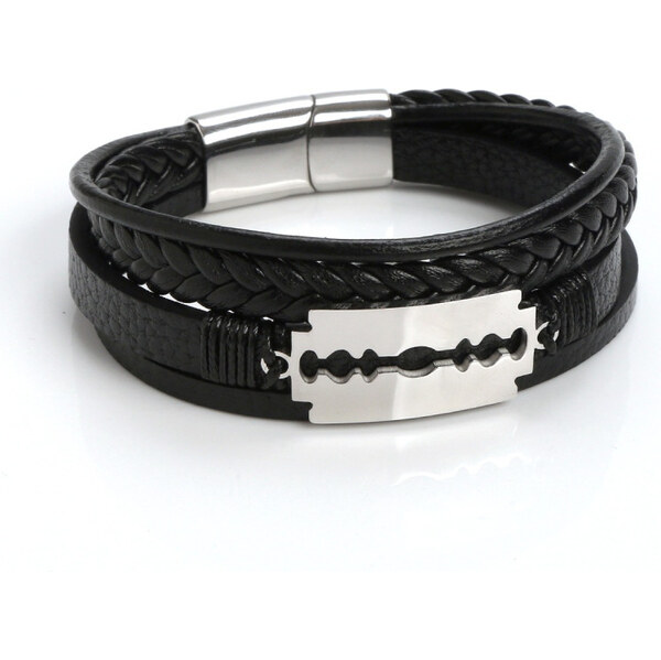 Titan Jewerly Punkový oceľový náramok Žiletka 21cm 65229990