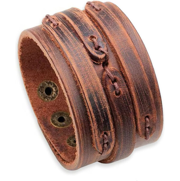 Lodestar Kožený náramok Tower Hnedý 23 cm 65229982