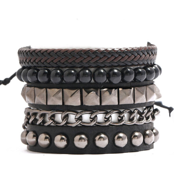 Lodestar Súprava punkových náramkov Rock and Style 65229996