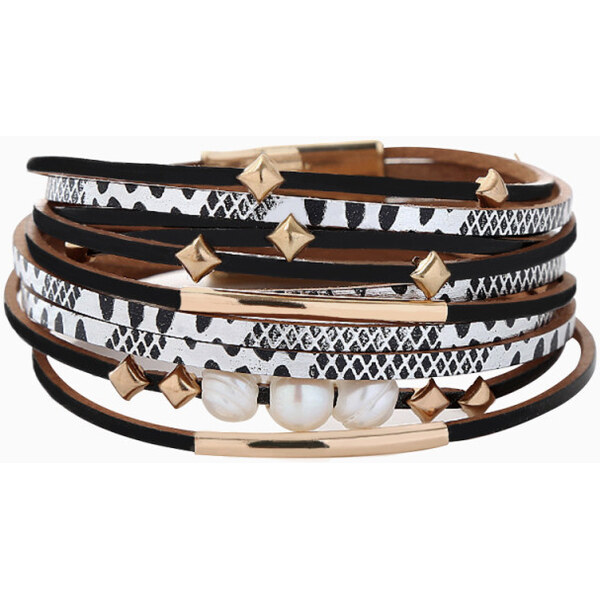 Lodestar Dámsky náramok v bohom štýle Capture čierny 65229998