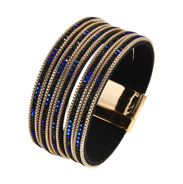 Lodestar Dámsky náramok s kryštálmi Deep Night modrý 65229999