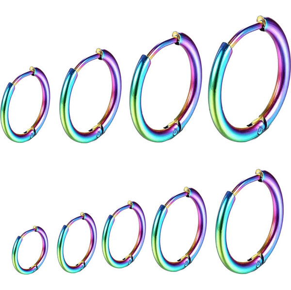 Impress Jewelry Kruhová náušnica z chirurgickej ocele Krúžok Farebný 65230018