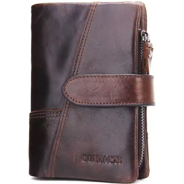 Contacts malá kožená peňaženka Alvear Hnedá 65230060