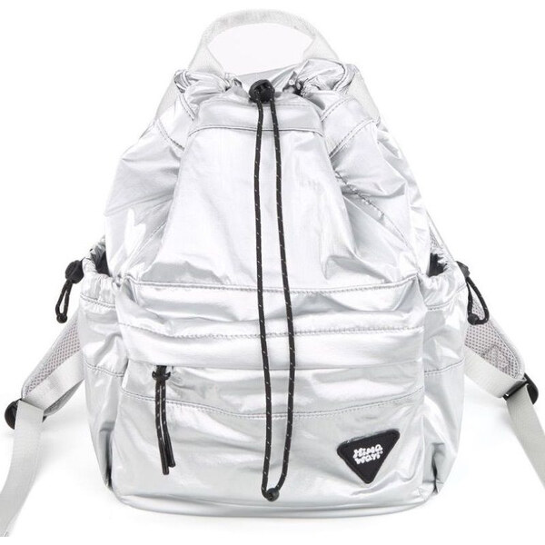 Himawari lesklý sťahovací batoh MimaWay Strieborný 12L 65230131