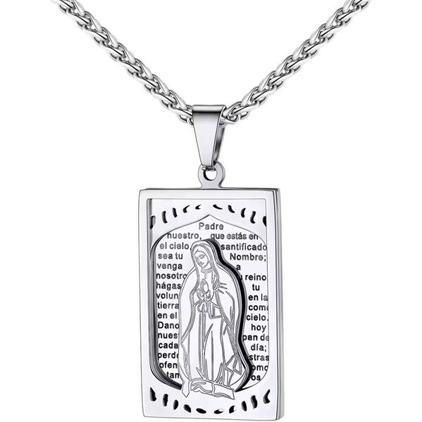 Impress Jewelry Oceľový medailónik Svätá Mária Matka Božia Strieborný 65230197