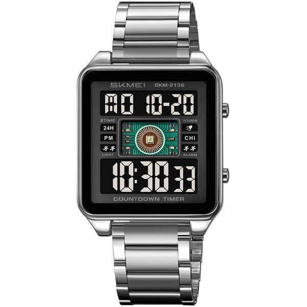 SKMEI 2136 digitálne hodinky Matrix Strieborné 65230313