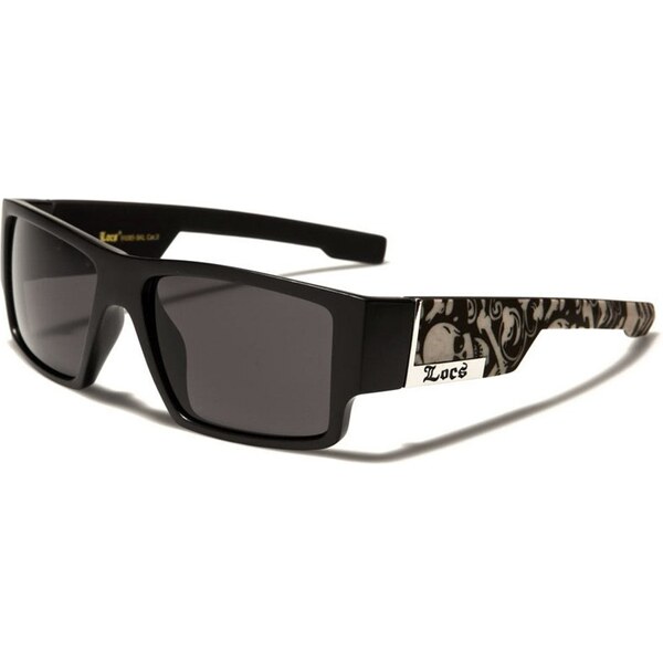 LOCS Bonez hranaté slnečné okuliare Čierne 65230364