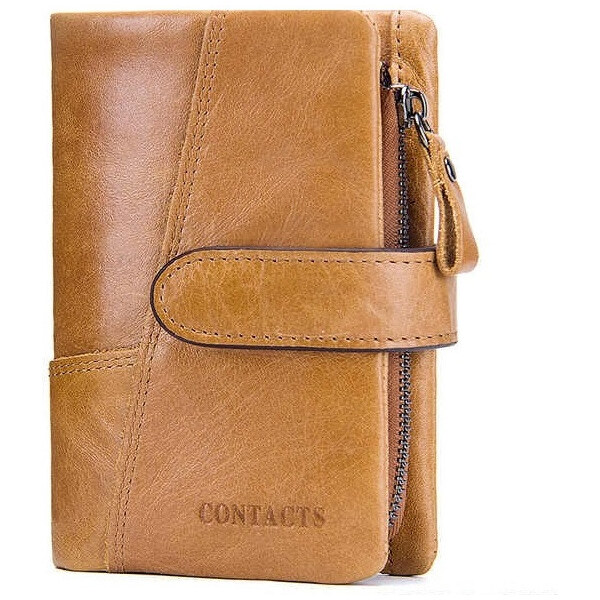 Contacts malá kožená peňaženka Alvear Svetlé hnedá 65230449