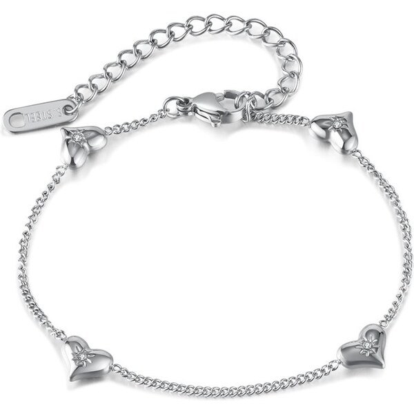 Titan Jewerly Náramok z chirurgickej ocele Srdiečka so slniečkom 65230471