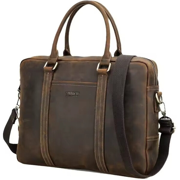 Contacts kožená taška cez rameno Savary Coffee 65230472