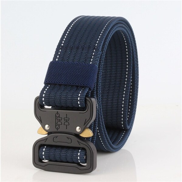 Twins Pánsky plátený opasok Military Junot Modrý 65230523