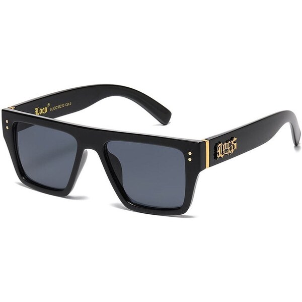 LOCS štvorcové slnečné okuliare Riviera Čierne dymové 65230571