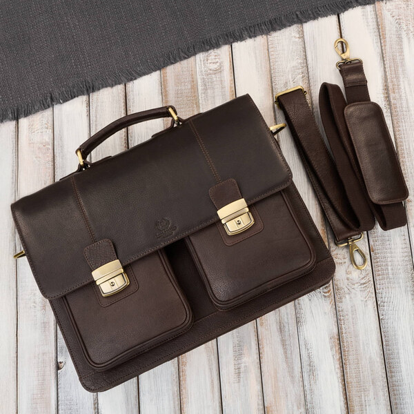 Paolo Peruzzi Pánska kožená cestovná aktovka | hnedá AY-03-BR 65236208