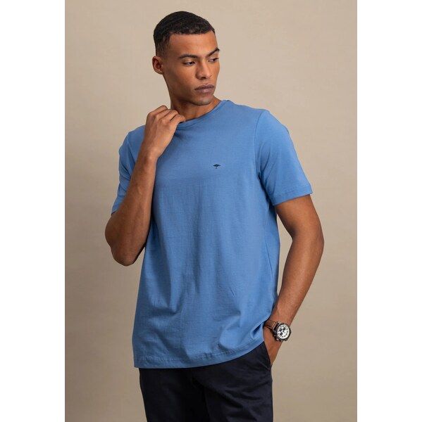 Pánske modré bavlnené tričko FYNCH-HATTON 65236516