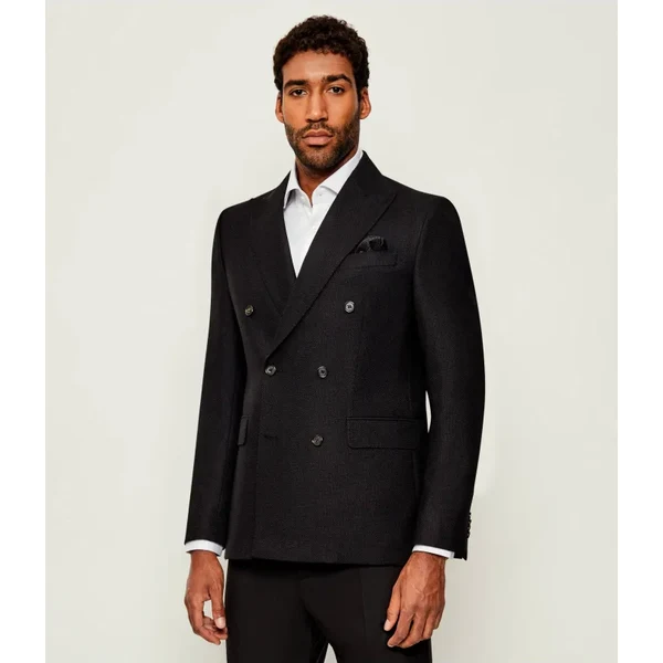 Sand Copenhagen Vlnená sako 6135 Hopsack - Star DB | regular fit 65236262