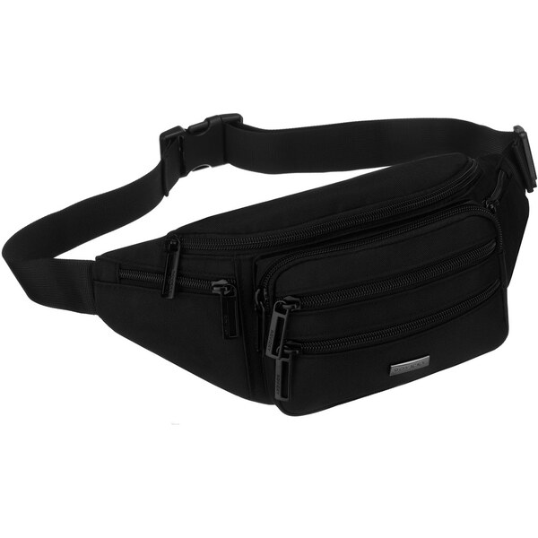 Pánska čierna športová ľadvinka Rovicky so 6 vreckami a nastaviteľným 65236856