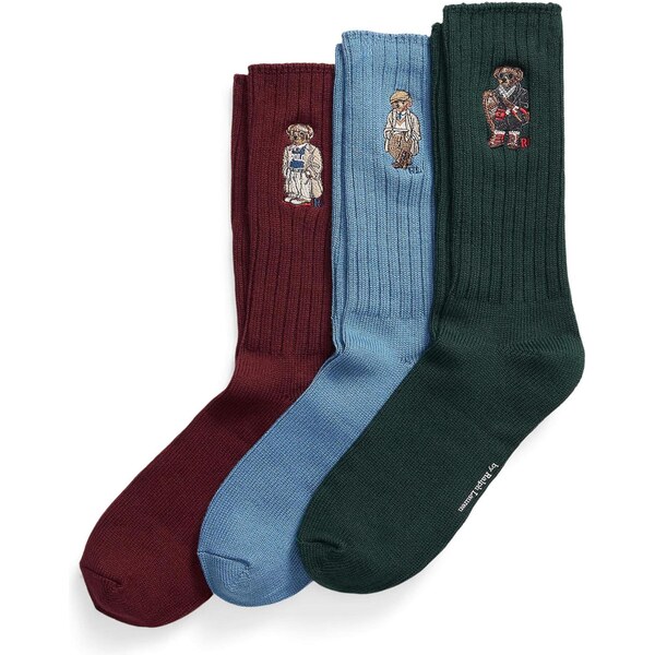 Polo Ralph Lauren Ponožky nebesky modrá / tmavozelená / merlotová 65237846