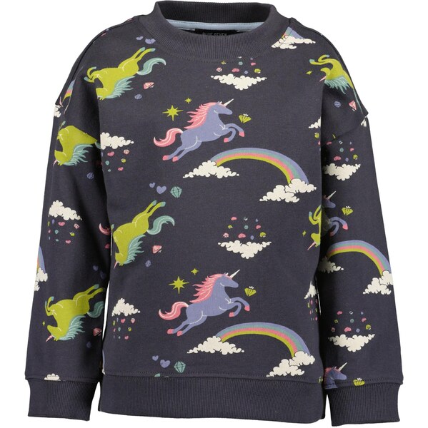 BLUE SEVEN Mikina antracitová / fialová / ružová / biela 65878330