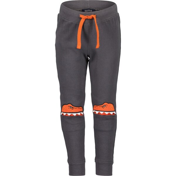 BLUE SEVEN Nohavice antracitová / neónovo oranžová / čierna / biela 65878342