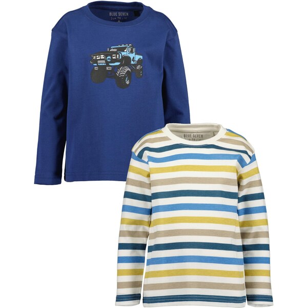 BLUE SEVEN Tričko námornícka modrá / modrá denim / limetková / biela 65905324