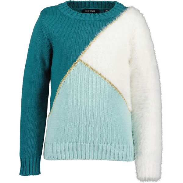 BLUE SEVEN Sveter zlatá / mätová / jedľová / biela 65878590