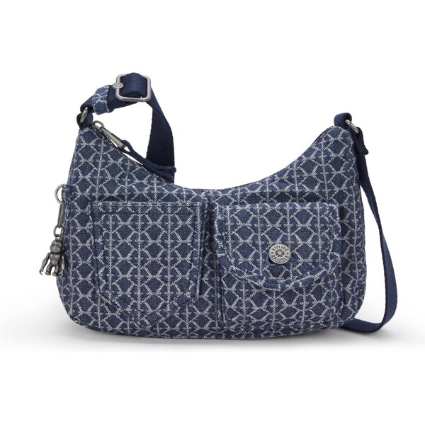 KIPLING Taška cez rameno Kenda modrá denim / biela 65655574