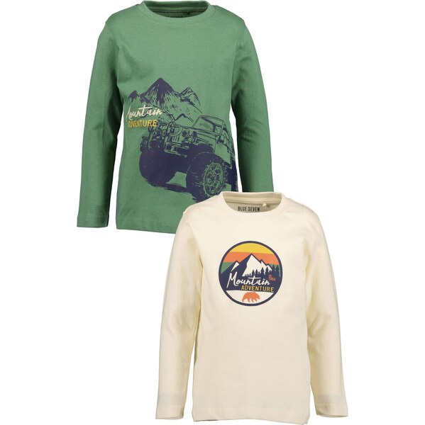 BLUE SEVEN Tričko béžová / námornícka modrá / zelená / oranžová 65905882