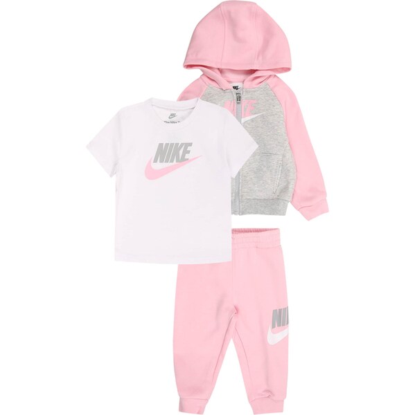 Nike Sportswear Set svetlosivá / ružová / biela 66222370