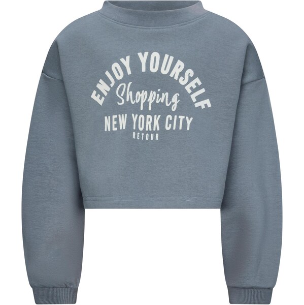 Retour Jeans Mikina Puck dymovo šedá / biela 65890836