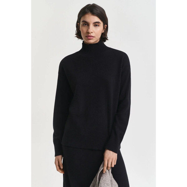 ROLÁK GANT SUPERFINE LAMBSWOOL MOCK NECK BLACK 65024996
