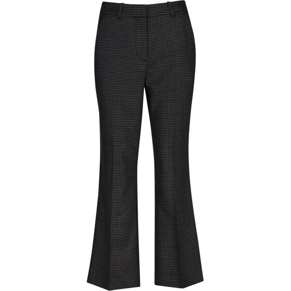 NOHAVICE GANT CHECKED CROPPED FLARE SLACK CHARCOAL MELANGE 65237284