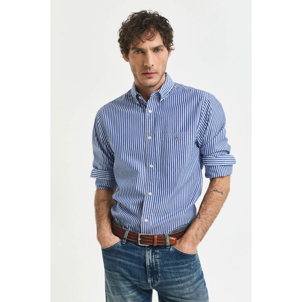 KOŠEĽA GANT REG CLASSIC POPLIN STRIPE SHIRT COLLEGE BLUE 64944385