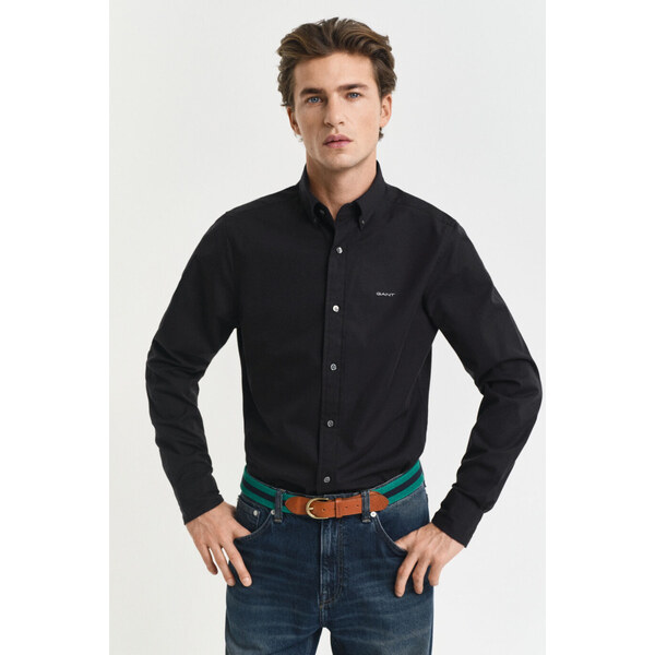 KOŠEĽA GANT SLIM PINPOINT OXFORD SHIRT BLACK 64944386