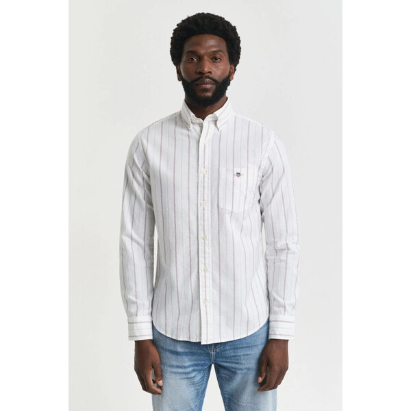 KOŠEĽA GANT REG CLASSIC OXFORD STRIPE SHIRT WHITE 64980711