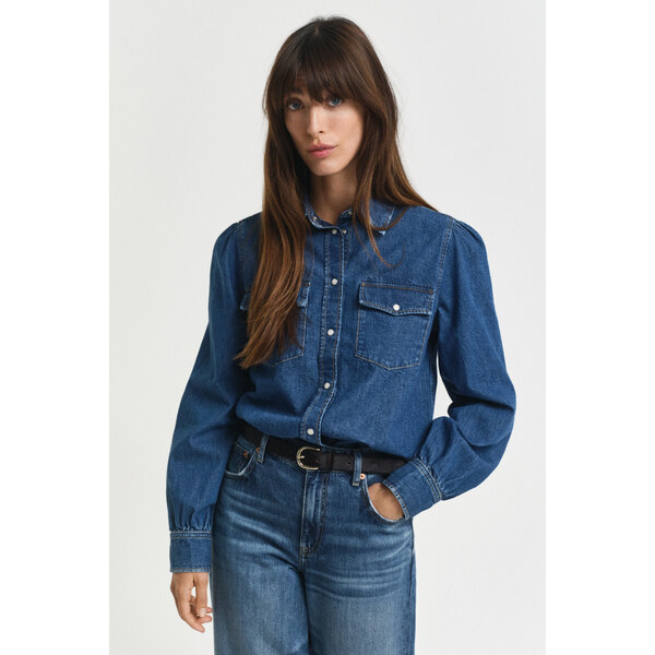 KOŠEĽA GANT REG PUFF SLEEVE DENIM SHIRT INDIGO 65237287