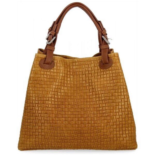 Kožené kabelka shopper bag Vittoria Gotti horčicová 2269-Jmu 65238637