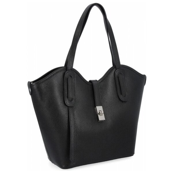 Kožené kabelka shopper bag Vittoria Gotti čierna 631 65238651