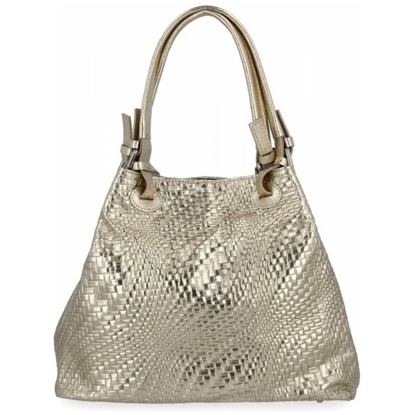 Kožené kabelka shopper bag Vittoria Gotti zlatá 527 65238667