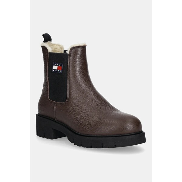 Kožené topánky chelsea Tommy Jeans TJW CHELSEA BOOT WL 65240873