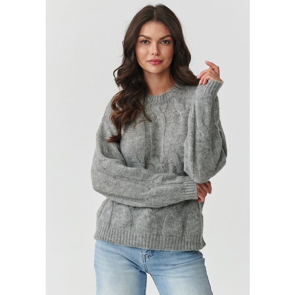 Makadamia Dámsky pulóver z mohéru a vlny | šedá melanž s169 65243908