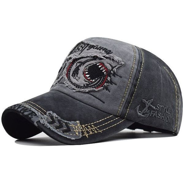 EDIKO Čiapka so šiltom Bavlnená Šiltovka Sharks Čierna 65229325